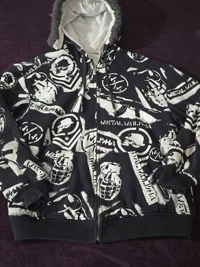 Metal Mulisha Reversible Zip-Up Hoodie with Faux Fur Trim